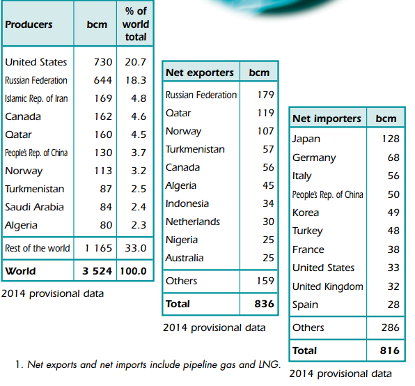 producenci gazu ziemnego w podziale na kraje eksporterzy netto gazu ziemnego i importerzy netto gazu ziemnego