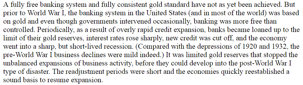 Gold and Economic Freedom Alan Greenspan fraction